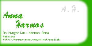 anna harmos business card